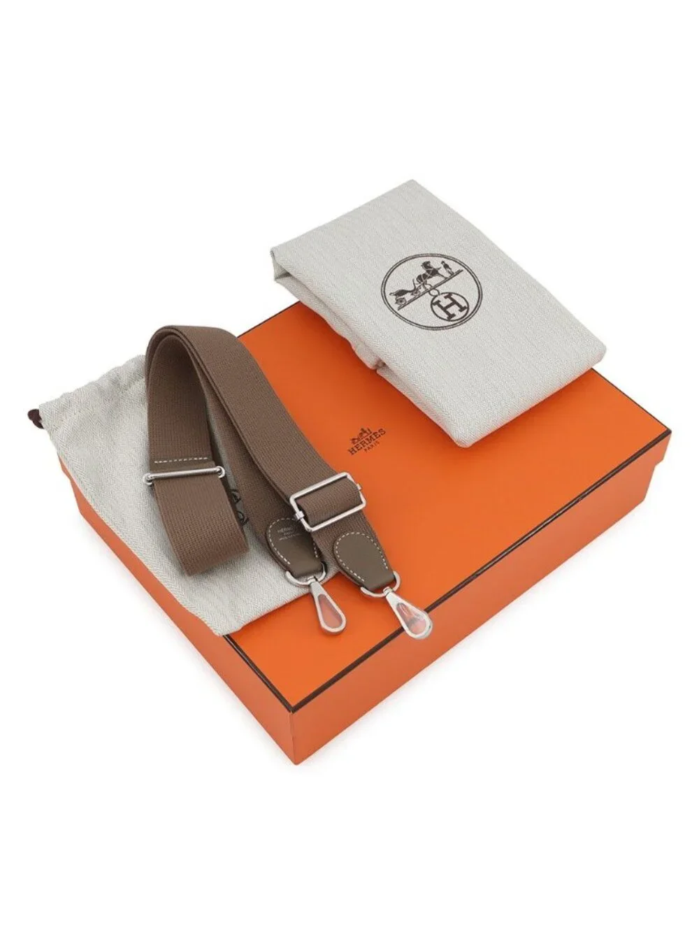 Hermes Shoulder Bag Evelyne 3 23 Etoupe Silver Taurillon Clemence